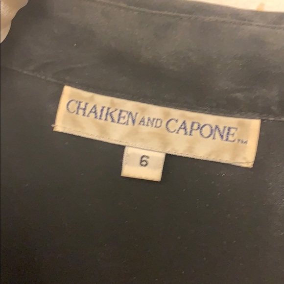 Vintage Chaiken & Capone Black Sheer Blouse - Picture 6 of 6